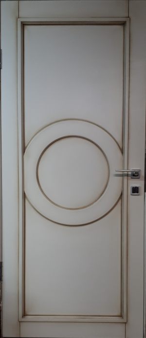 Межкомнатная дверь в профиле массив (эмаль с патиной) Усолье-Сибирское