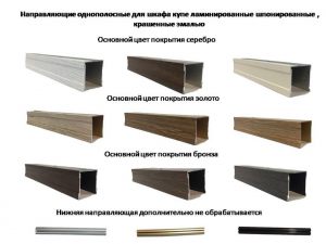 Направляющие однопосные для шкафа купе ламинированные, шпонированные, крашенные эмалью Усолье-Сибирское