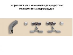 Направляющая и механизмы верхний подвес для радиусных межкомнатных перегородок Усолье-Сибирское